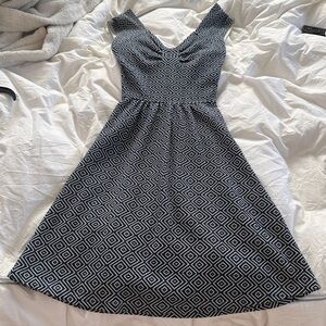 Anthropologie Black and White Geometric Dress
